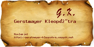 Gerstmayer Kleopátra névjegykártya